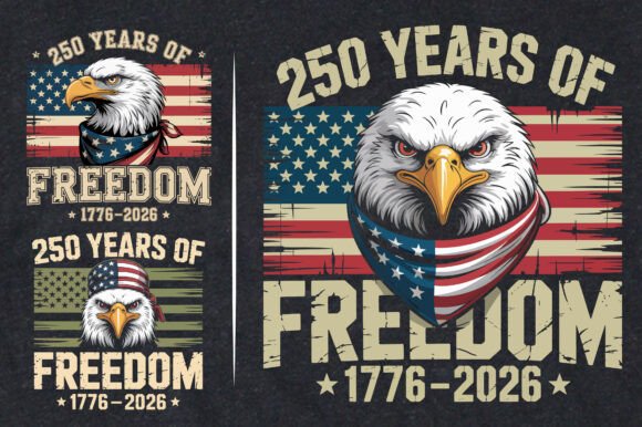 250 Years America Independence Day PNG & Vector Design Files