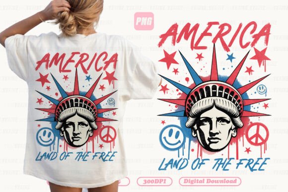 4th of July PNG Land of the Free Liberty: Bold Design for Patriots