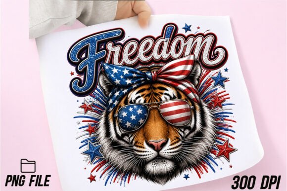 4th of July Tiger PNG, Preppy America 25: A Bold Graphic for 250 Years of Freedom