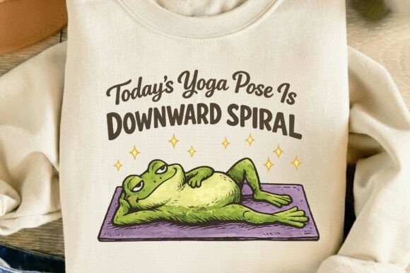 Downward Spiral Frog Mental Health PNG: Humor in Design