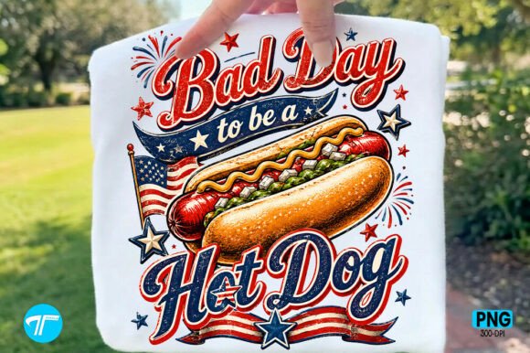 Funny 4th of July PNG: Hot Dog America Design Guide