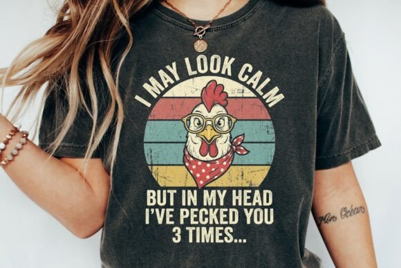 Funny Chicken Pecked You Quote Retro: A Graphic With Bite