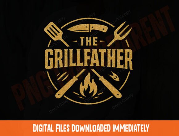Grillfather PNG: Funny BBQ Dad Design for Ultimate Grill Masters