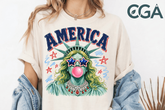 Retro Statue of Liberty America Gum PNG: A Modern Patriot's Design Asset
